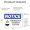 Signmission Emergency Eyewash Station Sign With Symbol, 14 in W x Rectangle, Vinyl Decal OS-2PACK-NS-D-1014-L-11832 - alternate 3